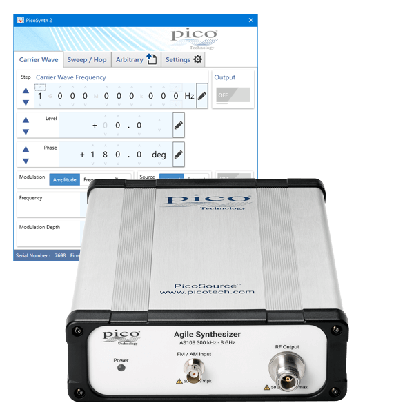 PicoSource AS108 — 8 GHz Agile Synthesizer view 1