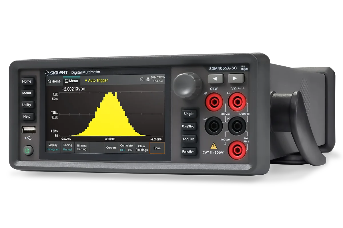 SDM4055A measurement display modes and data logging view