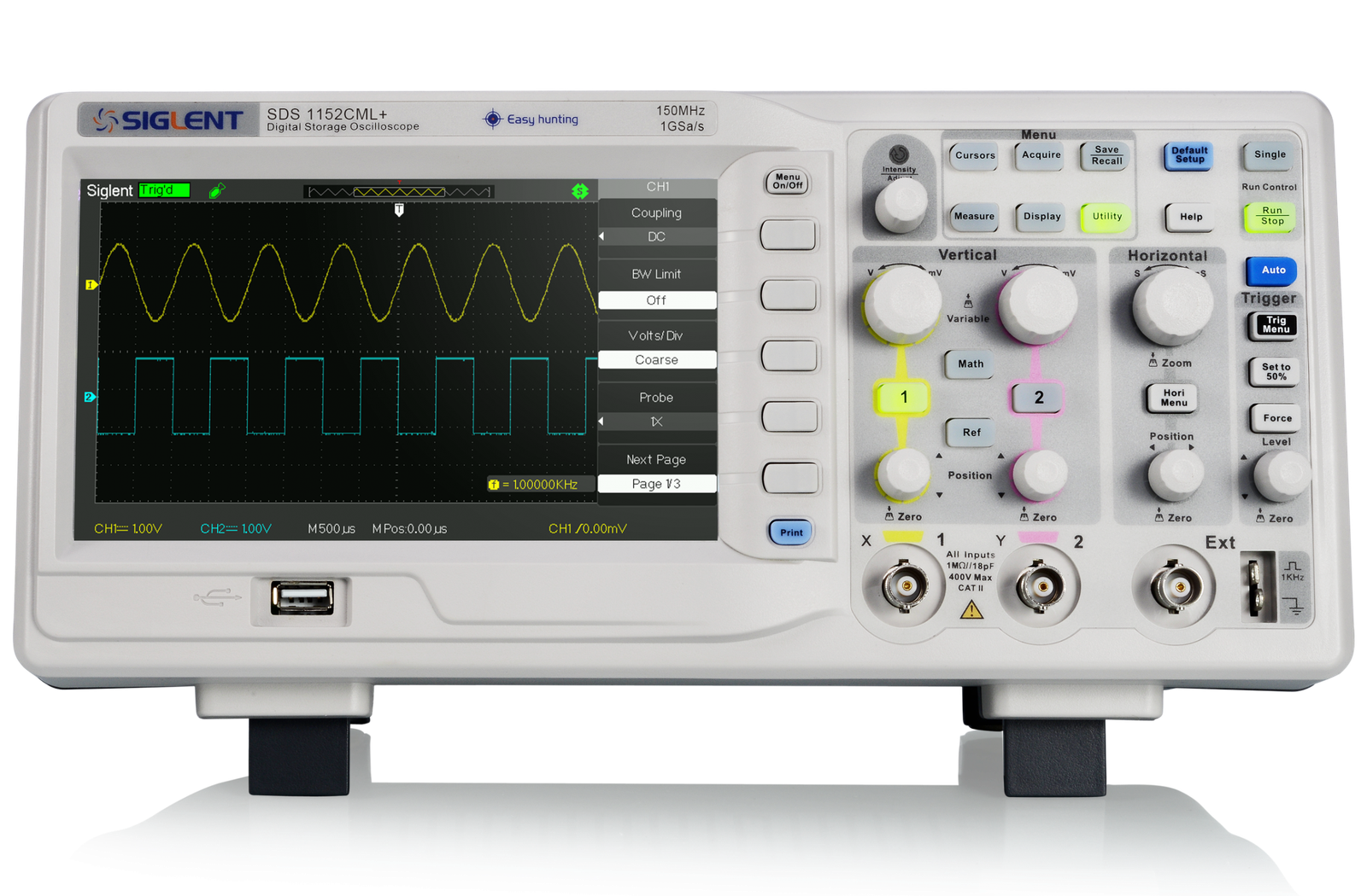 SDS1000CML+ — 2 Mpts Long Memory and Waveform Analysis