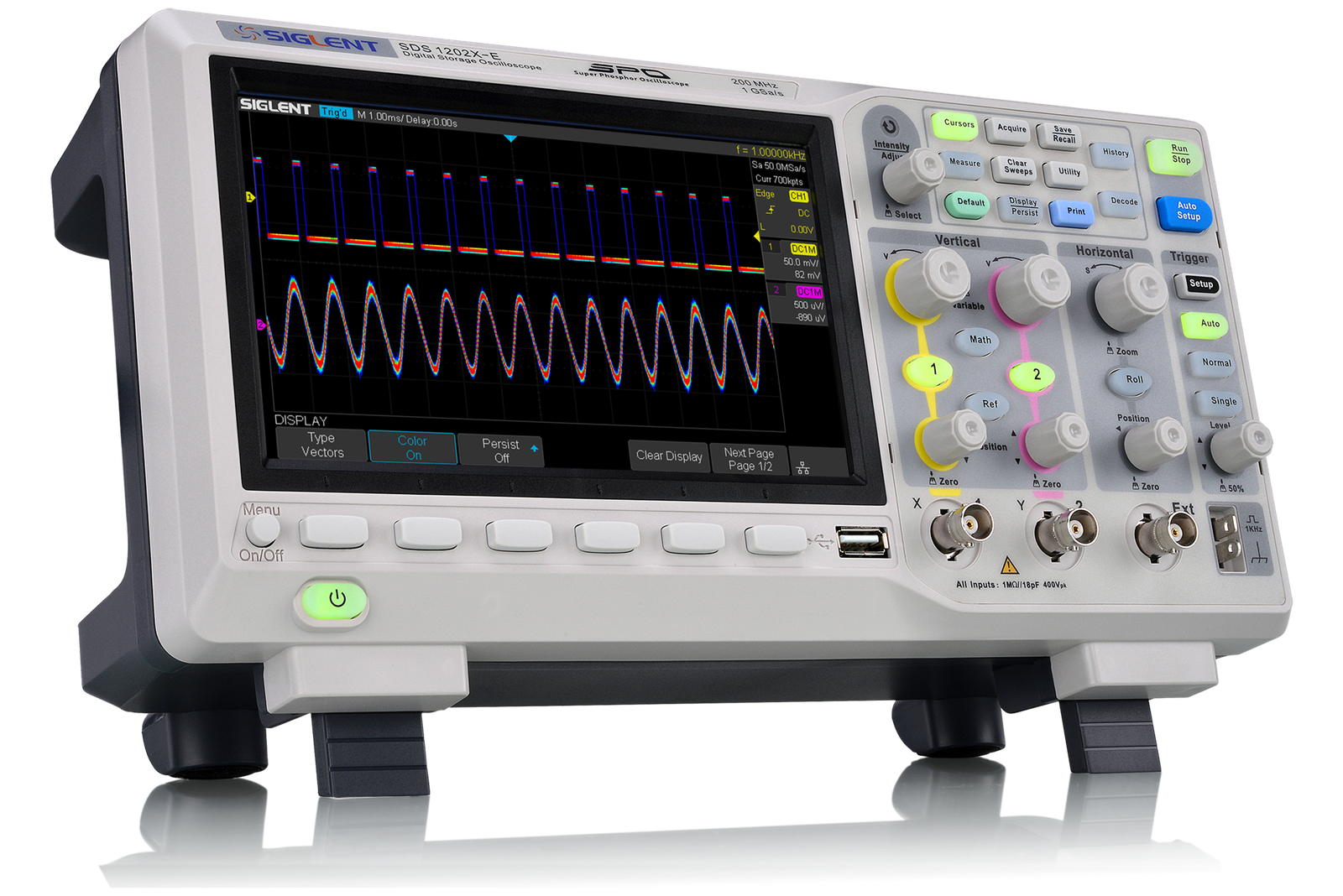 SDS1000X-E — 7-inch TFT-LCD Display and Front Panel