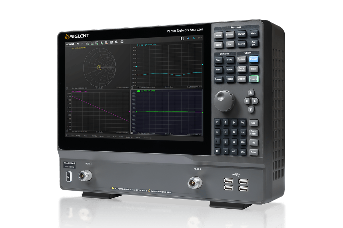 SIGLENT SNA5000X-E S-parameter analysis display
